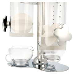 DISTRIBUTEUR DE CÉRÉALES TRIPLE  20x20x45 CM TRANSPARENT ACRYLIQUE (1 UNITÉ)