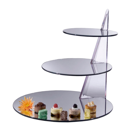 PRÉSENTOIR MIROIR 3 NIVEAUX - CIRCULAIRE