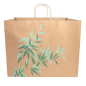 SACS SOS TRAITEUR 'FEEL GREEN' 110 G/M2 43+33x33 CM NATUREL KRAFT (100 UNITÉ)
