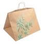 SACS SOS TRAITEUR 'FEEL GREEN' 110 G/M2 43+33x33 CM NATUREL KRAFT (100 UNITÉ)