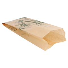 SACS SANDWICHS 'FEEL GREEN' 34 G/M2 9+4x22 CM NATUREL PARCH.INGRAISSABLE (500 UNITÉ)