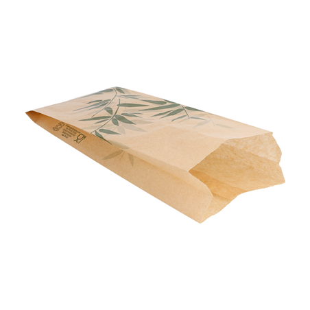 SACS SANDWICHS 'FEEL GREEN' 34 G/M2 9+4x22 CM NATUREL PARCH.INGRAISSABLE (500 UNITÉ)