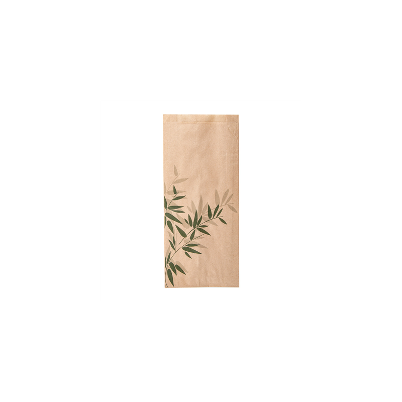 SACS SANDWICHS 'FEEL GREEN' 34 G/M2 12+4x26 CM NATUREL PARCH.INGRAISSABLE (500 UNITÉ)