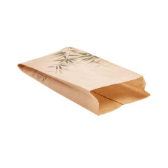 SACS SANDWICHS 'FEEL GREEN' 34 G/M2 12+4x26 CM NATUREL PARCH.INGRAISSABLE (500 UNITÉ)