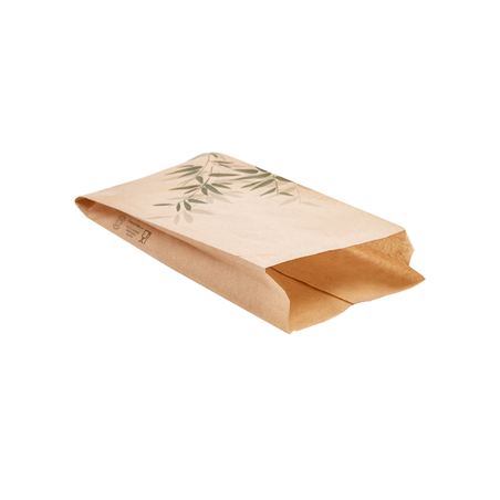 SACS SANDWICHS 'FEEL GREEN' 34 G/M2 12+4x26 CM NATUREL PARCH.INGRAISSABLE (500 UNITÉ)