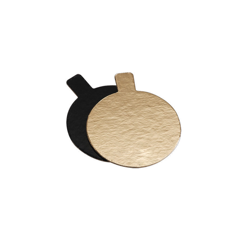 CARTONS PÂTISSERIE DEUX FACES  950 G/M2 Ø 8 CM OR/NOIR CARTON (250 UNITÉ)