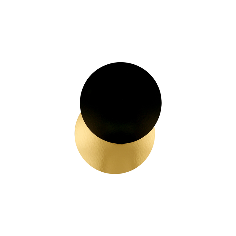 CARTON PÂTISSERIE DEUX FACES  950 G/M2 Ø 22 CM OR/NOIR CARTON (100 UNITÉ)