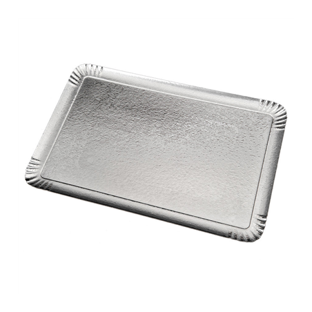 PLATEAUX TRAITEUR DEUX FACES  1100 G/M2 32x42 CM ARGENT/OR CARTON (100 UNITÉ)