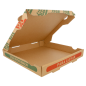 BOÎTES PIZZA MICROCANNELURE  350 G/M2 26x26x3,5 CM NATUREL CARTON (100 UNITÉ)
