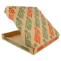 BOÎTES PIZZA MICROCANNELURE  350 G/M2 26x26x3,5 CM NATUREL CARTON (100 UNITÉ)