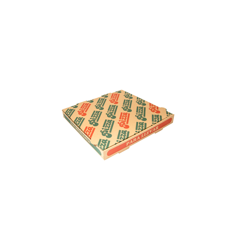 BOÎTES PIZZA MICROCANNELURE  350 G/M2 29x29x3,5 CM NATUREL CARTON (100 UNITÉ)