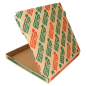 BOÎTES PIZZA MICROCANNELURE  350 G/M2 32x32x3,5 CM NATUREL CARTON (100 UNITÉ)