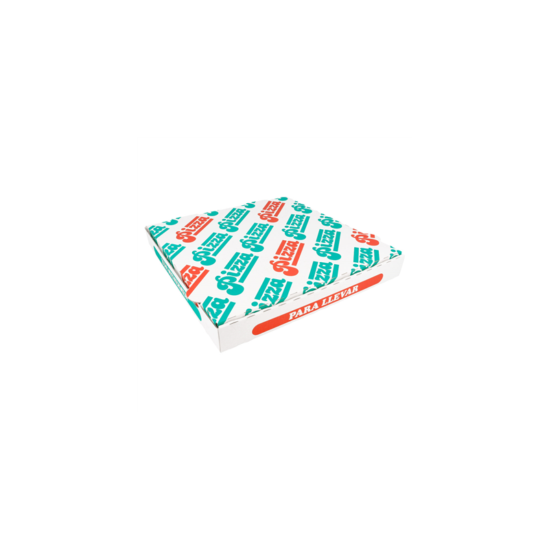 BOÎTES PIZZA MICROCANNELURE  348 G/M2 29x29x3,5 CM BLANC CARTON (100 UNITÉ)