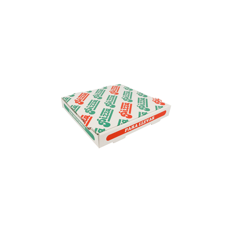 BOÎTES PIZZA MICROCANNELURE  348 G/M2 26x26x4 CM BLANC CARTON (100 UNITÉ)
