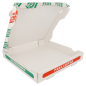 BOÎTES PIZZA MICROCANNELURE  348 G/M2 26x26x4 CM BLANC CARTON (100 UNITÉ)