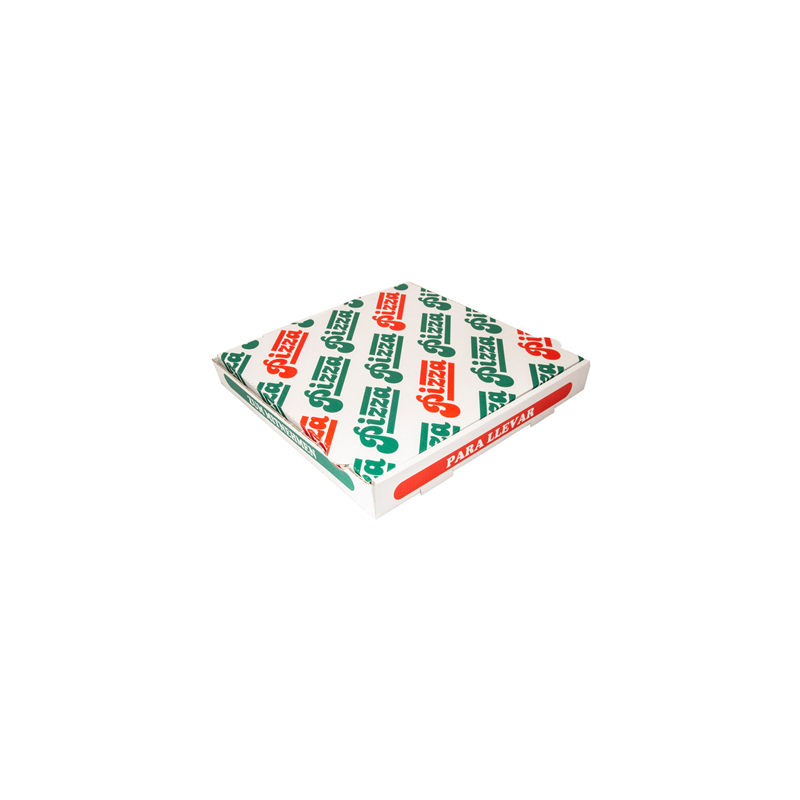 BOÎTES PIZZA MICROCANNELURE  348 G/M2 29x29x4 CM BLANC CARTON (100 UNITÉ)
