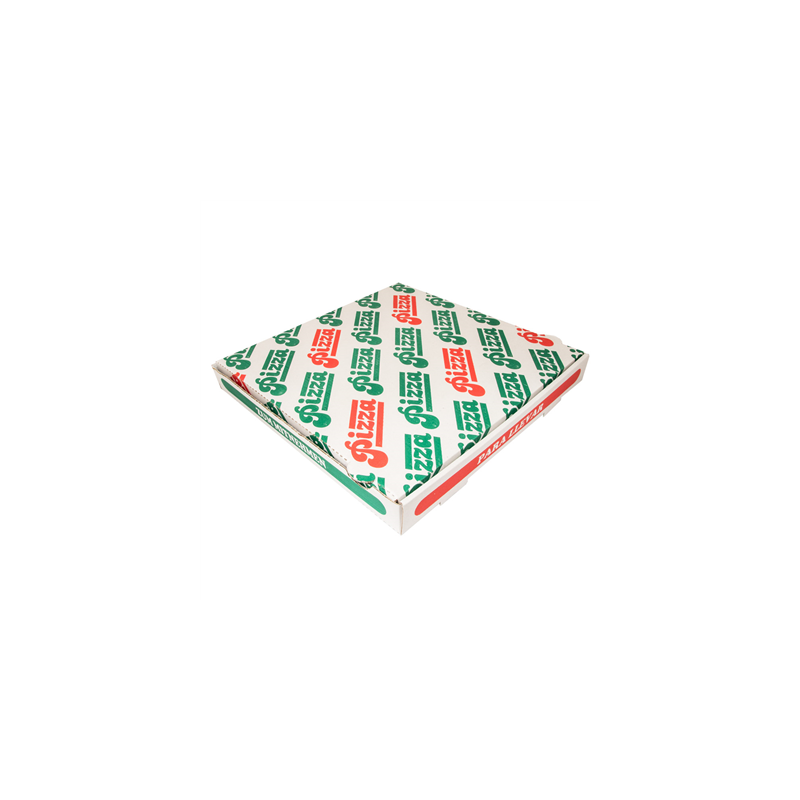 BOÎTES PIZZA MICROCANNELURE  348 G/M2 32x32x4 CM BLANC CARTON (100 UNITÉ)