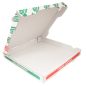 BOÎTES PIZZA MICROCANNELURE  348 G/M2 32x32x4 CM BLANC CARTON (100 UNITÉ)