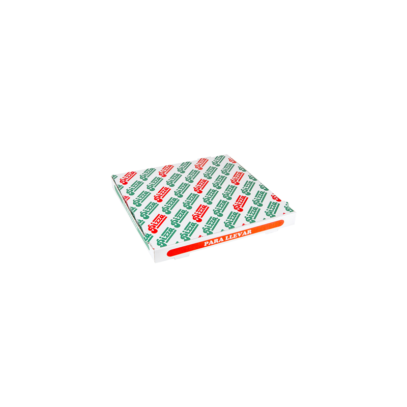 BOÎTES PIZZA MICROCANNELURE  348 G/M2 40x40x4 CM BLANC CARTON (100 UNITÉ)