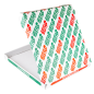 BOÎTES PIZZA MICROCANNELURE  348 G/M2 40x40x4 CM BLANC CARTON (100 UNITÉ)