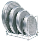 RACK POUR CERCLES GRILLES PIZZA  37x22x25 CM ARGENTE FER (1 UNITÉ)