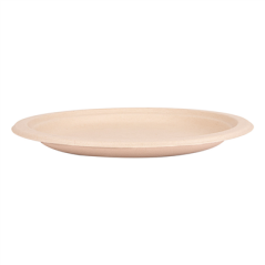 ASSIETTES 'BIONIC'  Ø 23x2 CM NATUREL BAGASSE (1000 UNITÉ)