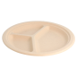ASSIETTES 3 COMPART. 'BIONIC'  Ø 26x2,6 CM NATUREL BAGASSE (800 UNITÉ)