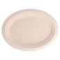 ASSIETTES OVALES 'BIONIC'  26,3x19,9x2 CM NATUREL BAGASSE (800 UNITÉ)