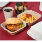 COQUILLES HAMBURGER 'BIONIC' 450 ML 15,2x15x8,4 CM NATUREL BAGASSE (600 UNITÉ)
