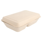 COQUILLES 2 COMPART. 'BIONIC' 1 L 16,5x22,5x6,4 CM NATUREL BAGASSE (500 UNITÉ)