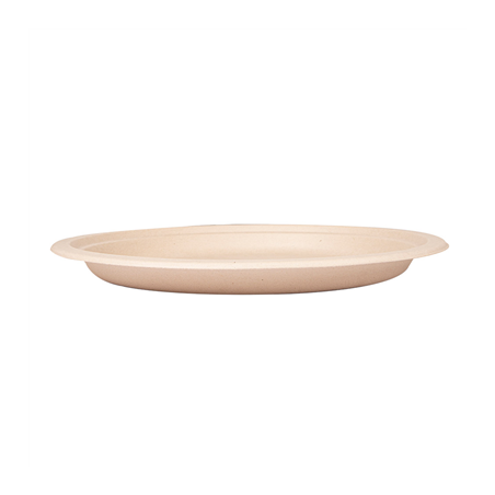 ASSIETTES 'BIONIC'  Ø 30x2,5 CM NATUREL BAGASSE (200 UNITÉ)