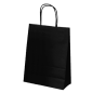 SACS SOS COULEUR UNIE  80 G/M2 26+14x32 CM NOIR KRAFT (250 UNITÉ)