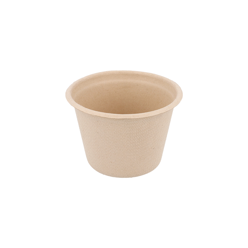 POTS 'BIONIC' 140 ML Ø 7,7x5,3 CM NATUREL BAGASSE (1000 UNITÉ)