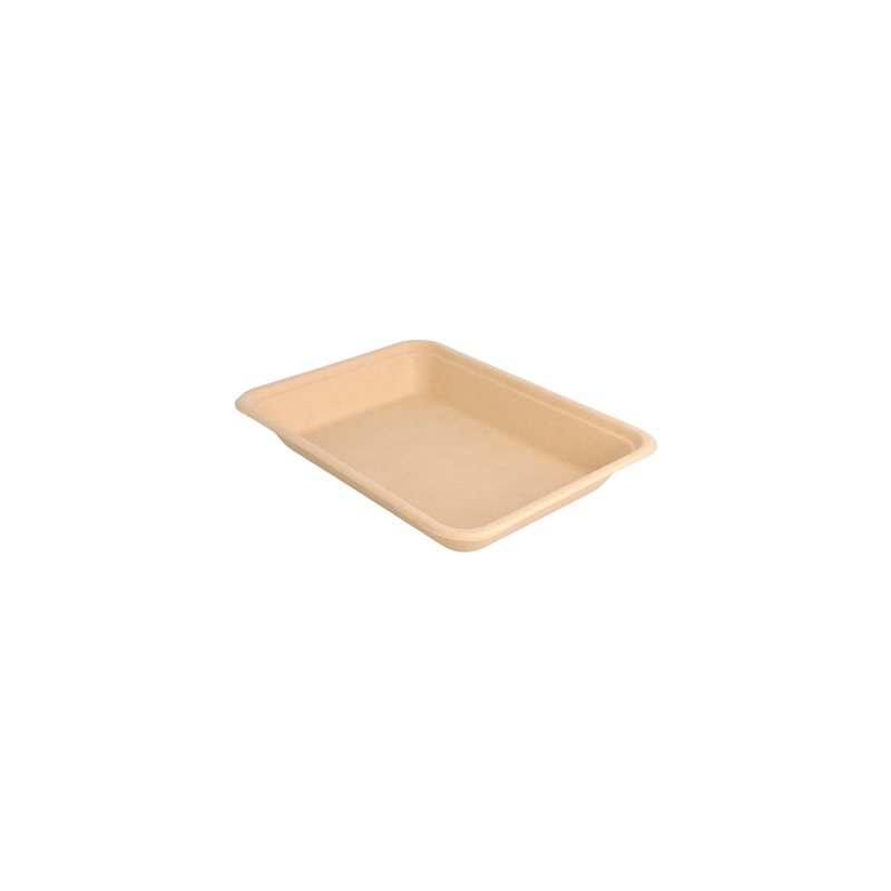 BARQUETTES 'BIONIC' 350 ML 19,6x14,7x2,7 CM NATUREL BAGASSE (1000 UNITÉ)