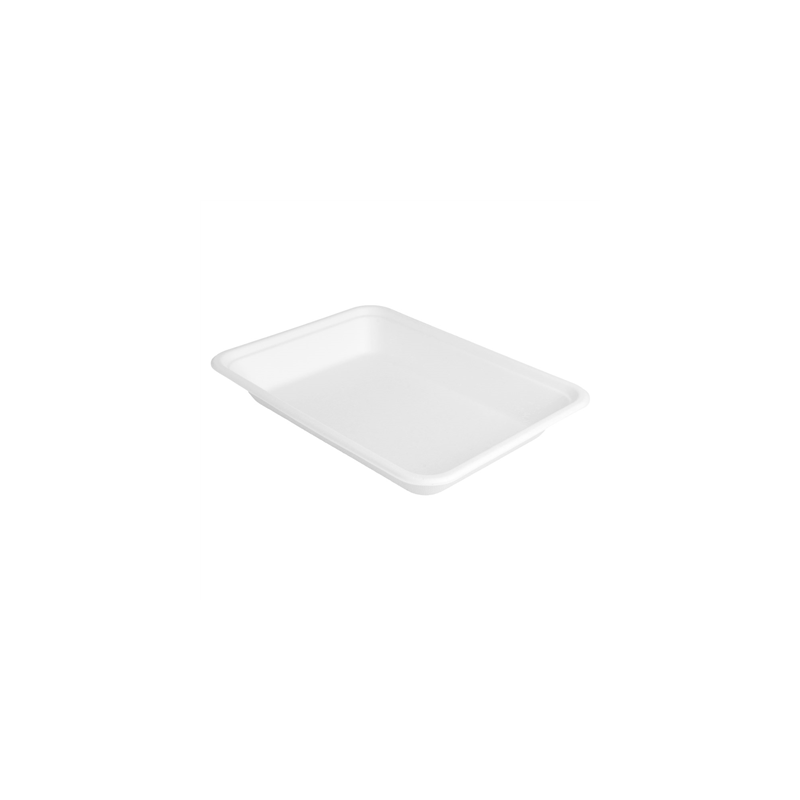 BARQUETTES 'BIONIC' 350 ML 19,6x14,7x2,7 CM BLANC BAGASSE (1000 UNITÉ)