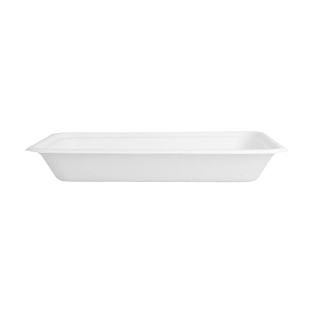 BARQUETTES 'BIONIC' 350 ML 19,6x14,7x2,7 CM BLANC BAGASSE (1000 UNITÉ)