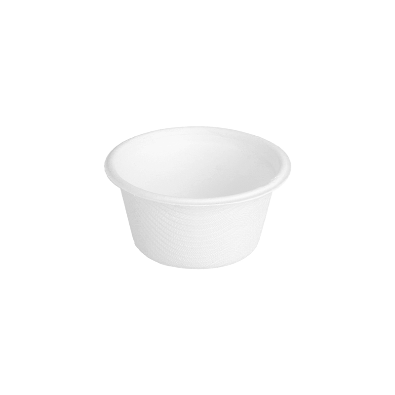 POTS 'BIONIC' 55 ML Ø 6x3 CM BLANC BAGASSE (1000 UNITÉ)
