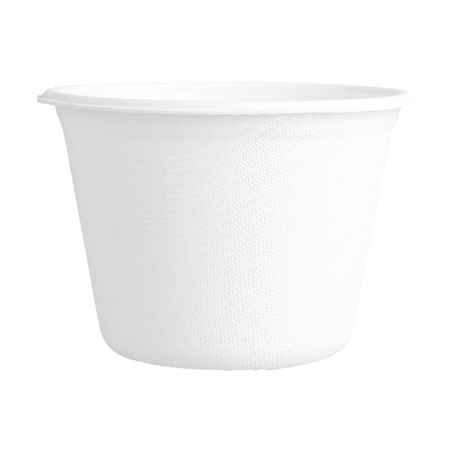 POTS 'BIONIC' 140 ML Ø 7,7x5,3 CM BLANC BAGASSE (1000 UNITÉ)