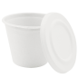 COUVERCLES POUR BOLS 150.64 'BIONIC'  Ø 11x0,8 CM BLANC BAGASSE (600 UNITÉ)