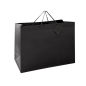 SAC BOUTIQUE ANSES CORDON  150 G/M2 40+15x32 CM NOIR CELLULOSE (100 UNITÉ)