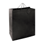 SAC BOUTIQUE ANSES CORDON  150 G/M2 40+15x50 CM NOIR CELLULOSE (100 UNITÉ)