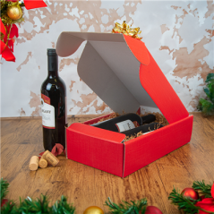 30 U. COFFRETS 2 BOUTEILLES  34x18,5x9 CM ROUGE CARTON (30 UNITÉ)