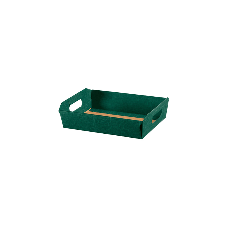 3 U. CORBEILLES  40x30x12 CM VERT CARTON (30 UNITÉ)