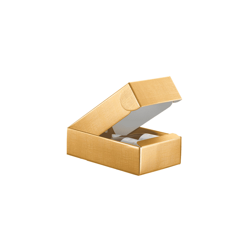 30 U. COFFRETS 2 BOUTEILLES 'EL DORADO'  34x18,5x9 CM DORE CARTON (1 UNITÉ)