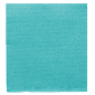 SERVIETTES ECOLABEL 'DOUBLE POINT' 18 G/M2 20x20 CM BLEU TURQUOISE OUATE (2400 UNITÉ)