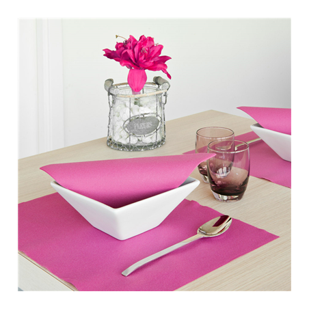 SERVIETTES  55 G/M2 40x40 CM FUCHSIA AIRLAID (700 UNITÉ)