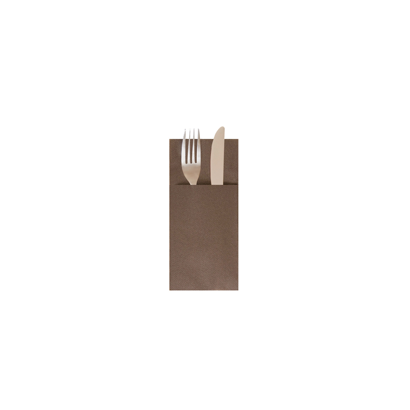SERVIETTES KANGOUROU  55 G/M2 40x40 CM CHOCOLAT AIRLAID (700 UNITÉ)