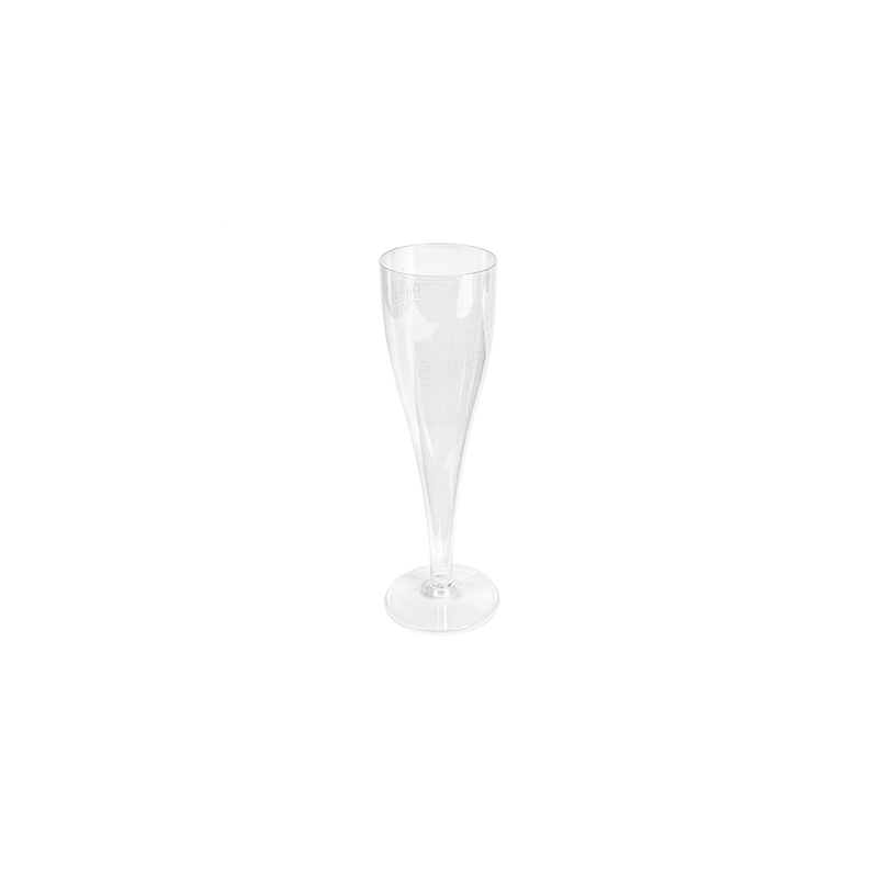 FLÛTES INJECTÉES "CHAMPAGNE" 125 ML Ø 4,9x20 CM TRANSPARENT CRISTAL PS (100 UNITÉ)
