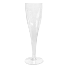 FLÛTES INJECTÉES "CHAMPAGNE" 125 ML Ø 4,9x20 CM TRANSPARENT CRISTAL PS (100 UNITÉ)