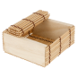 PETITES BOÎTES SUSHI  8,5x8,5x4 CM NATUREL BAMBOU (50 UNITÉ)